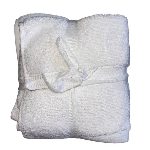 Brooks Brothers set of 4 Premium Turkish White Washcloths New - Picture 3 of 4